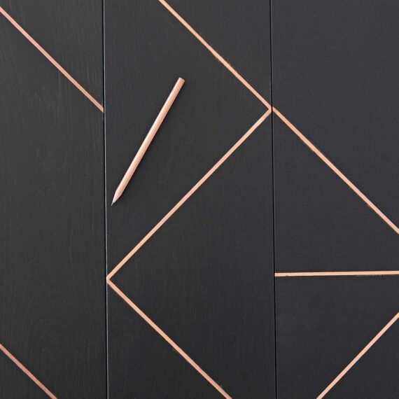 Dettaglio parquet design trama scuro collezione Segno