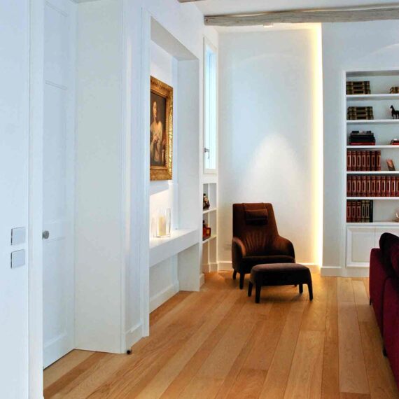 Salone parquet quercia francese