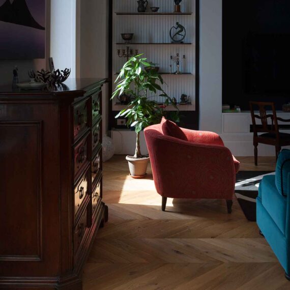 Dettaglio parquet in quercia francese collezione Bottega