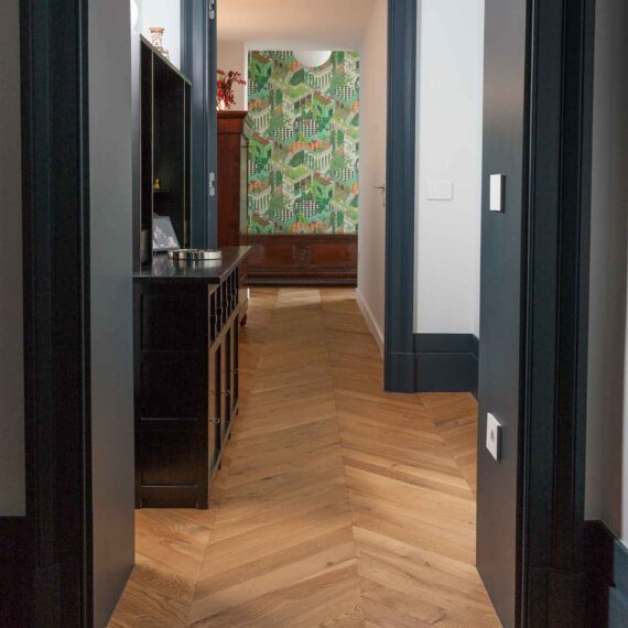 Dettaglio parquet in quercia francese collezione Bottega